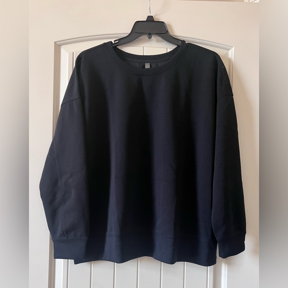 Mondetta Women Size XXL‎ Scuba Crewneck Sweatshirt Black Pullover Supper Soft